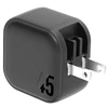ENERGEA laidinis įkroviklis 2xUSB-C PD-PPS 45W2C juodos spalvos US+EU Travelite GAN45