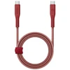 ENERGEA kabelis Flow USB-C - USB-C1.5m raudonos spalvos 240W 5A PD Fast Charge