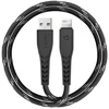 ENERGEA kabelis Nyloflex USB - Lightning Charge and Sync C89 MFI 1.5m juodos spalvos