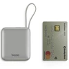 Energea PowerBank 3in1 Bazic Fusion Mini 10000mAh kabelis USB-C/Lightning pilkos spalvos