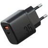 Energea Laidinis įkroviklis Bazic Goport Velox Kit 1xUSB-C 1xUSB-A GaN 35W su pintu kabeliu juodos spalvos