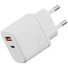 Energea Laidinis įkroviklis Bazic Goport Velox Kit 1xUSB-C 1xUSB-A GaN 35W su pintu kabeliu baltos spalvos