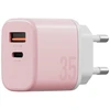 Energea laidinis įkroviklis Bazic GoPort Velox Kit USB-C/USB-A GaN 35W su kabeliu pink