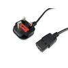 Maitinimo kabelis „Equip UK-BS1363“ ->C13 St/Bu juodas 2,00 m PVC polietileno maišelyje