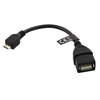Kabelis Esperanza EB180 EB180 (Micro USB M - USB 2.0 B tipo, F tipo F kištukas; 0,10m; spalva juoda)