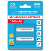 ESPERANZA AKUMULATORKI NI-MH AAA 1000MAH 2SZT. balta