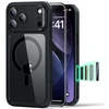 ESR Classic Hybrid MagSafe + grūdinto stiklo komplektas iPhone 17 Pro telefonui - skaidrus Juodas