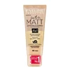„Eveline Cosmetics“ „Eveline Satin Matt“ matinį efektą suteikiantis ir dengiantis makiažo pagrindas 4in1, 101 Ivory, 30 ml