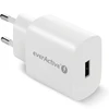 Everactive Įkroviklis jungiama į tinklą 1x usb 18w qc3.0 balta