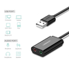 Išorinė USB garso plokštė UGREEN 15cm (juoda)