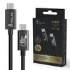 Extralink Smart Life USB-C – USB-C juoda 240W, 40Gbps, 200cm