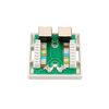 „Extralink“ paviršinio montavimo lizdas, 2x RJ45 CAT5E STP