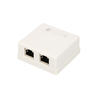 „Extralink“ paviršinio montavimo lizdas, 2x RJ45 CAT5E STP