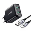 Greitas įkroviklis UGREEN, 2xUSB-A, 18W, PD 3.0 EU (juodas)