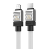 Greito įkrovimo kabelis Baseus USB-C su Coolplay Series 1m, 20W (baltas)