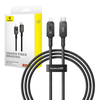 Greito įkrovimo kabelis Baseus USB C TO IP 20A 1M (juodas)