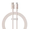 Greito įkrovimo kabelis Baseus USB į USB-C Habitat Series 1m 100W (rožinis)