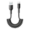 Joyroom greito įkrovimo kabelis automobiliui USB C - USB Easy-Travel Series 3A 1.5m – juodas