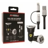 Ferrari pakrovėjas FEBCCCBUNBK 2in1 MFI Lightning/micro USB juoda/juoda