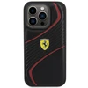 Apple iPhone 15 Pro Ferrari dėklas Twist Metal Logo (FEHCP15LPTWK) juodos spalvos