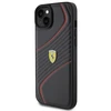 Apple iPhone 15 Plus Ferrari dėklas Twist Metal Logo (FEHCP15MPTWK) juodos spalvos