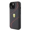 Apple iPhone 15 Ferrari dėklas Twist Metal Logo (FEHCP15SPTWK) juodos spalvos