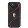 Apple iPhone 15 Ferrari dėklas Twist Metal Logo (FEHCP15SPTWK) juodos spalvos