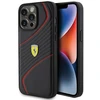 Dėklas Ferrari Twist Metal Logo Case for iPhone 15 Pro Max - Juodas