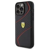 Dėklas Ferrari Twist Metal Logo Case for iPhone 15 Pro Max - Juodas