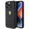 Apple iPhone 15 Pro Max Ferrari dėklas Quilted Metal Logo (FEHCP15XRDUK) juodos spalvos