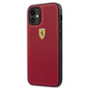 Apple iPhone 12 Mini Ferrari dėklas On Track Perforated (FESPEHCP12SRE) raudonos spalvos