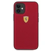 Apple iPhone 12 Mini Ferrari dėklas On Track Perforated (FESPEHCP12SRE) raudonos spalvos