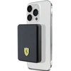 Ferrari Powerbank FEPB5MNCAK 15W 5000mAh juodos spalvos Metal Logo MagSafe