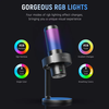 Fifine A9 RGB mikrofonas žaidimams | podcast'ai | upeliai | trikojis | juodas
