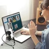 Fifine K056A mikrofonas žaidimams | podcast'ai | upeliai | trikojis | baltas