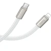 Flat Cable USB C to Lightning Hoco PD 30W 1 m X125 balta