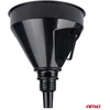 Lankstus juodas piltuvėlis su filtru kurui, skysčiui, vandeniui, 13,5 cm amio-04036