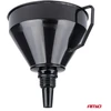 Lankstus juodas piltuvėlis su filtru kurui, skysčiui, vandeniui, 16 cm amio-04038