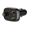 FM siųstuvas LDNIO C704Q su Bluetooth, 2x USB + USB-C, Micro SD / TF (juodas)