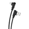 Foneng X70 kampinis USB į mikro USB laidas, 3A, 1m (juodas)