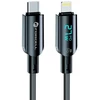 USB C - Lightning laidas Forcell F-Energy PD 3A 27W skaitmeninis 1,2 m C276 juodas