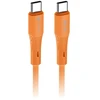 USB C laidas į USB C jungtį Forcell F-Energy QC4.0 PD 3A 60W Silicone 1 m C344 oranžinis
