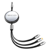 Forever 3in1 kabelis USB - Lightning + 2x USB-C 1,2 m 100W juodos spalvos