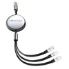 Forever 3in1 kabelis USB - Lightning + 2x USB-C 1,2 m 100W juodos spalvos