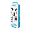 Forever 3in1 kabelis USB - Lightning + USB-C + microUSB 1,0 m 1,5A juodos spalvos