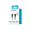 Forever kabelis USB-C - USB-C 1,0 m 60W juodos spalvos