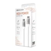 Forever kabelis USB-C - USB-C 1,2 m 3A 20W WHP12320 baltos spalvos