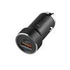 Forever CC-06 PD QC automobilinis įkroviklis 1x USB-C 1x USB 20W juodos spalvos