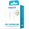 Forever duomenų perdavimo ir įkrovimo kabelis | USB-C į Lightning | 20 W | 1 m | baltas