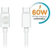 Forever duomenų perdavimo ir įkrovimo kabelis | USB-C į USB-C | 20W | 1m | balta